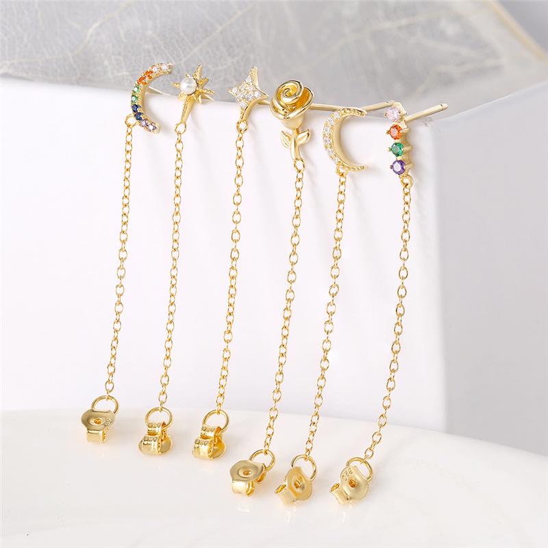 2021 Hot Sale New creative luxury fashion 925 sterling silver long thread tassel drop earrings for women