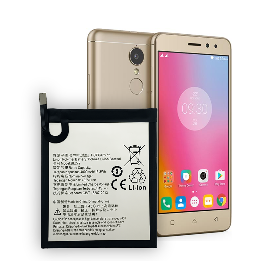 BL272 100% Original Li-ion Polyer Rechargeable battery For Lenovo K6 Power 4000mAh
