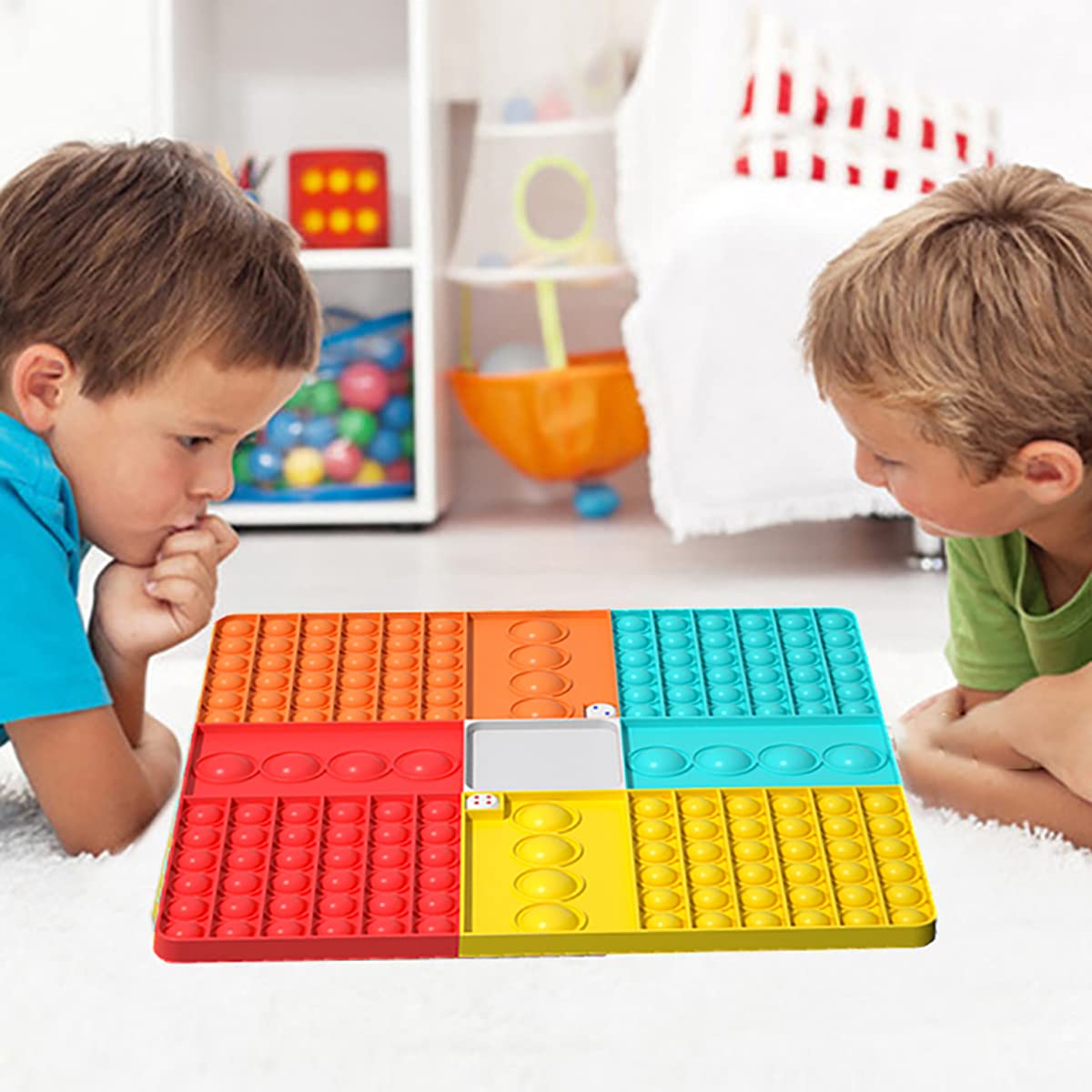 Easycosy Silicone new popper push bubble fidget sensory toys big chess board pops it dice game for kids