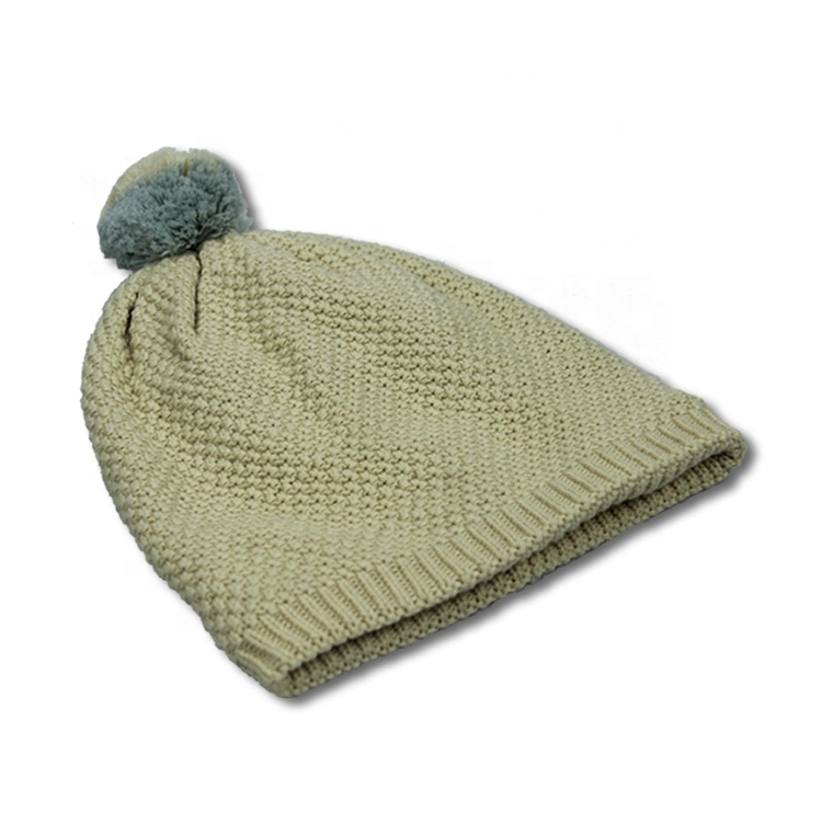 High Quality Young Children Skin-Friendly Baby Hat Colorful Warm Soft Children GOTS Certified Organic Cotton Beanie Hat