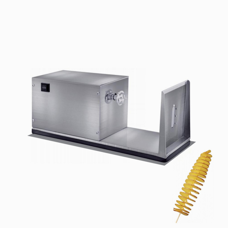 Factory Price Stainless Steel Automatic Potato Ship Slicer Machine Tornado Potato Slicer