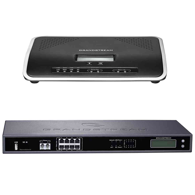 Grandstream IP PBX UCM6202 поддерживает 500 пользователей, 2 PSTN багажник FXO