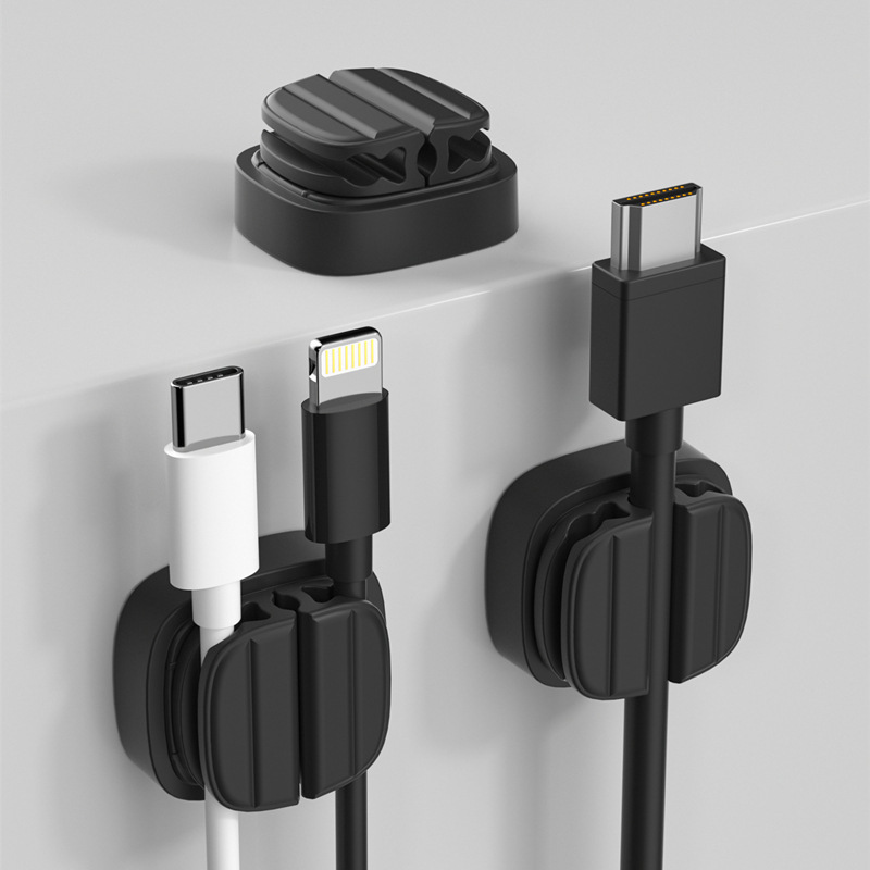Manufacturer Hot seller TPR Ningbo More sizes Consumer adhesive Stationery Cable management electronics Cord Clips Holder