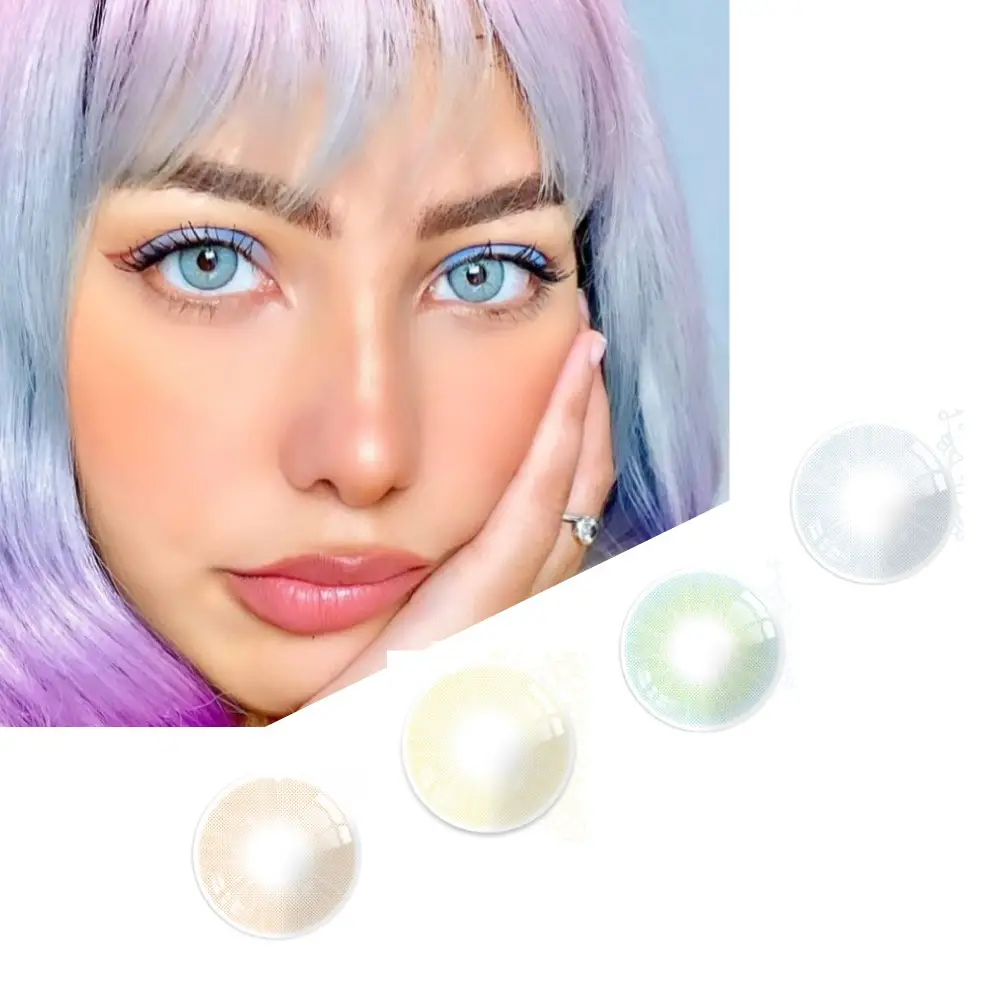 Hot Selling Natural Color Cosmetic Lenses Yearly Colored Eye Contacts Color Contact Lens