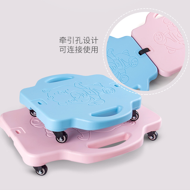 Kindergarten indoor children's scooter with four wheels with handle plastic sensory balance scooter balance scooter