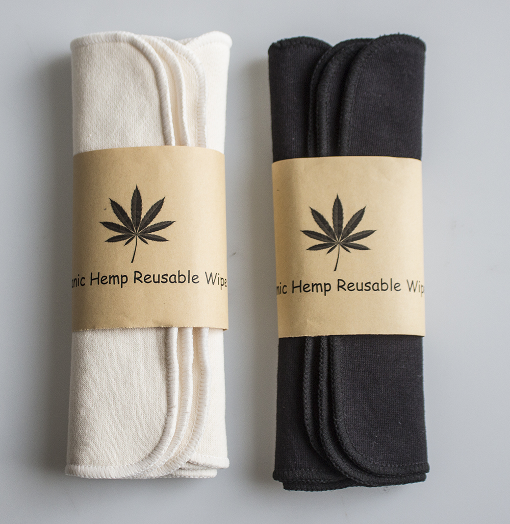 Organic Hemp Reusable Cloth Wipes Eco Friendly baby Facial Washcloth Lady Beauty Cleansing Face Towel