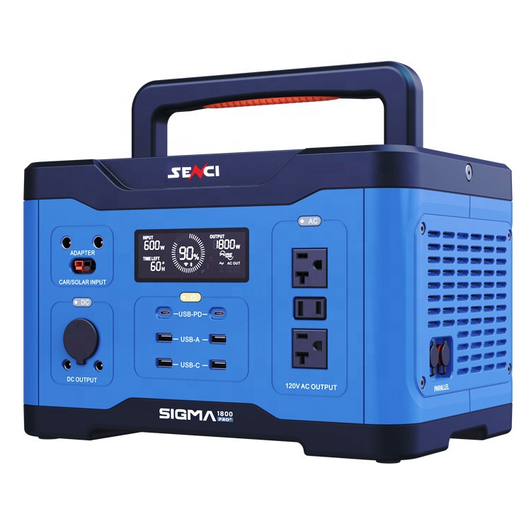 senci portable power station 1800W 1601Wh Camping solar panel energy storage battery optional rechargeable power station