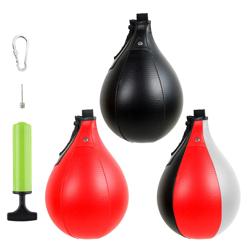 Pear-shaped Fight Ball Leather Boxing Speed Ball Hanging Punching Bag For Training Fitness Sports Muay Thai Punch Boxe PU