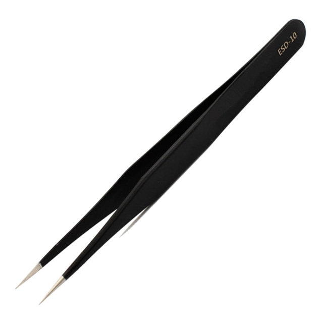Anti-static Curved Straight Tip Forceps Precision Soldering Tweezers Set Electronic ESD Tweezers Tool ESD-10