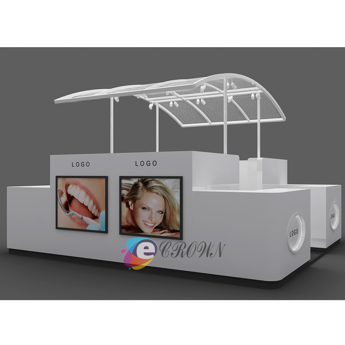 Wall Showcase dental chair kiosk Custom Display showcase cabinet teeth store display cabinet Retail Store dental chair kiosk ODM