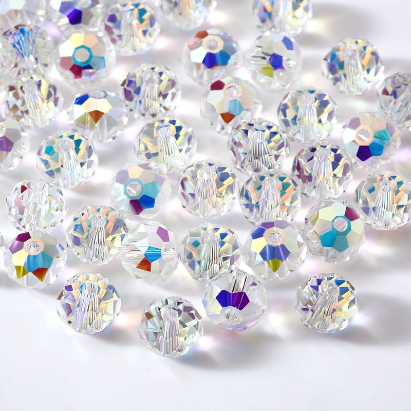 Hot Selling 3A Electroplating Aurora Magic Color DIY Scattered Beads Flat Cut Surface Lampwork Glass Crystal Beads for Custom
