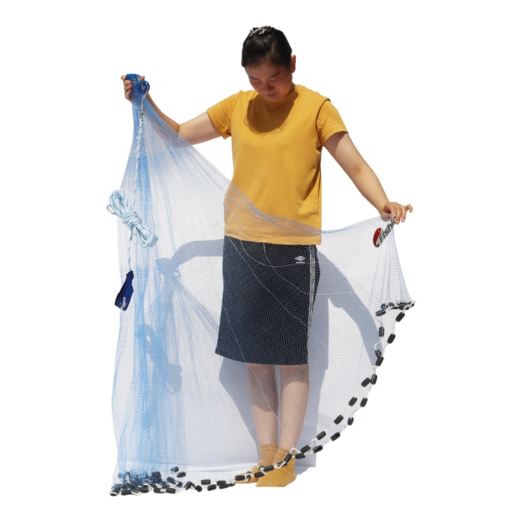 High Quality 4FT TO 12FT Nylon throwing net Monofilament line cast net for fishing