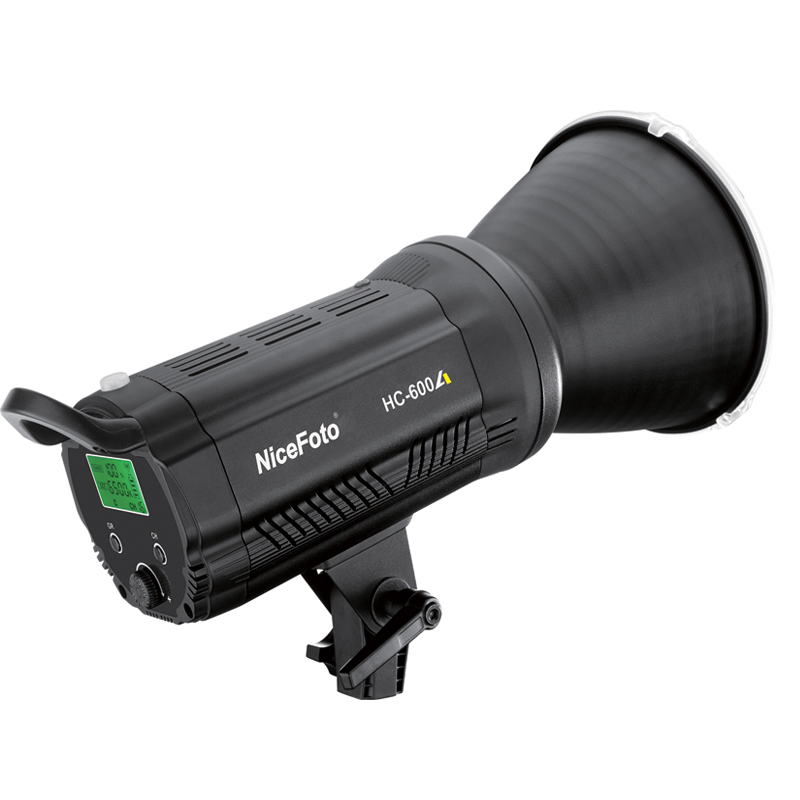 HC-600A NiceFoto 60 Вт двухцветной 3200-6500K панель со светодиодной лампой Bowens mount от источника переменного или постоянного тока питания