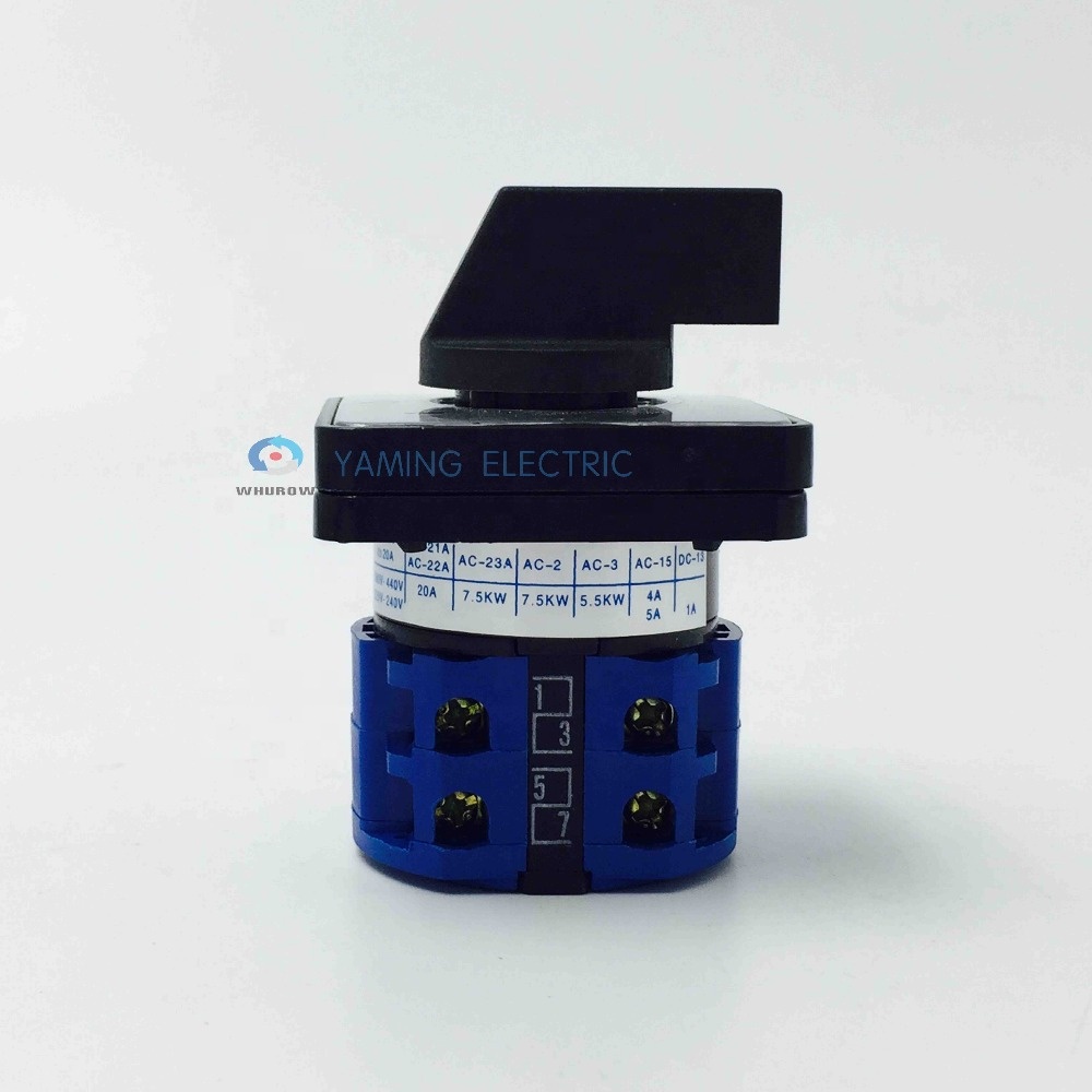 LW26-20 LW28-20/2 YMW26 series Electric 4 Position 8 Terminals Rotary Cam Changeover Switch with Screws Useful Tool 660V 20A