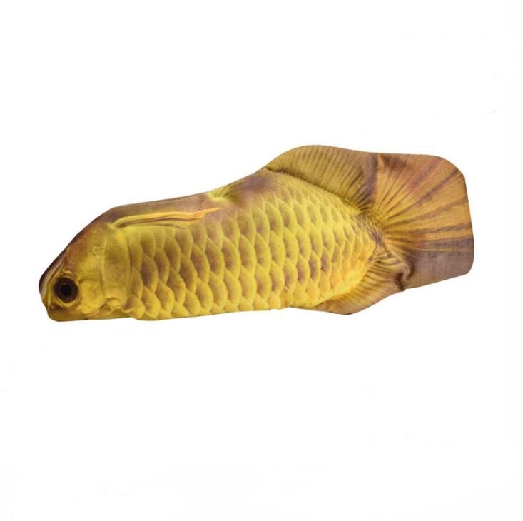 Plush Funny 3D Lifelike electric Fish Shape Simulation Moving Pillow Cat Toy