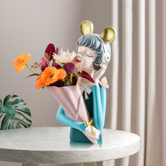 Fresh Furniture Home Collection Decorative Resin Flower Bouquet Girls Crafts