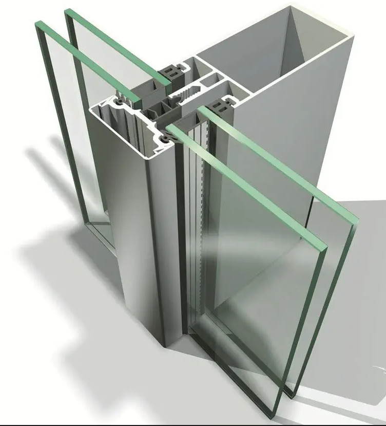 aluminum curtain wall profile Glass curtain walls accessories for facade