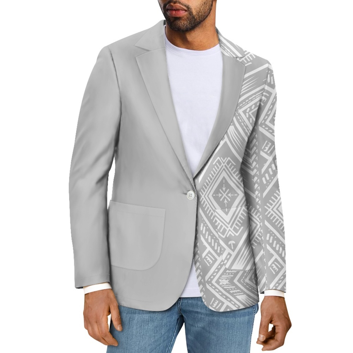 Wholesale New Pacific Island Art Casual Blazer for Men Blazer Custom Tribal Tattoo Tapa Siapo Samoan Malu Men's Suits & Blazer