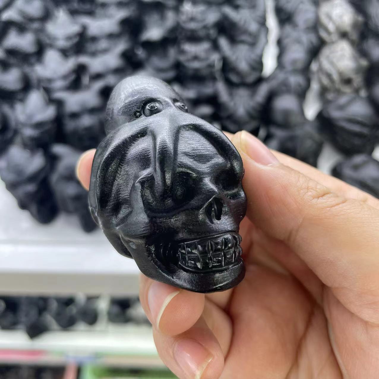 New animal cravings natural obsidaina healing stone carved crystal animals carvings obsidian skulls