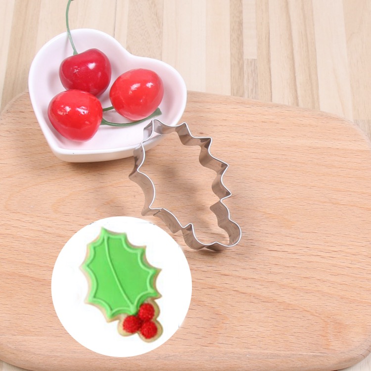 Оптовая продажа DIY Рождество листья для нарезки печенья в виде печенья нержавеющей стали инструмент для украшения торта тиснение набор инструментов