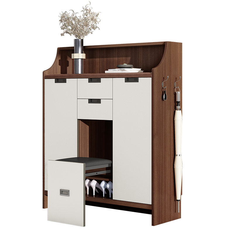 Wooden shoe cabinet with seats modern living room furniture MDF shoe racks / shoe rack cabinet