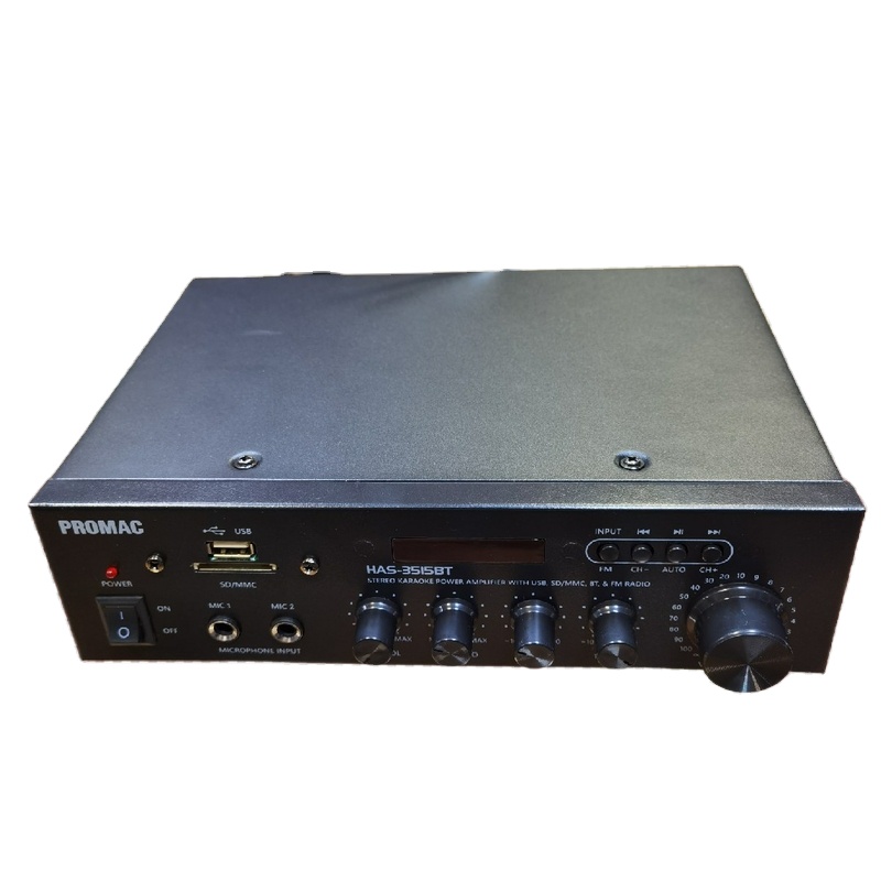 Профессиональный домашний мини-усилитель SASION 3515BT с usb/fm/bt и 2 микрофонами
