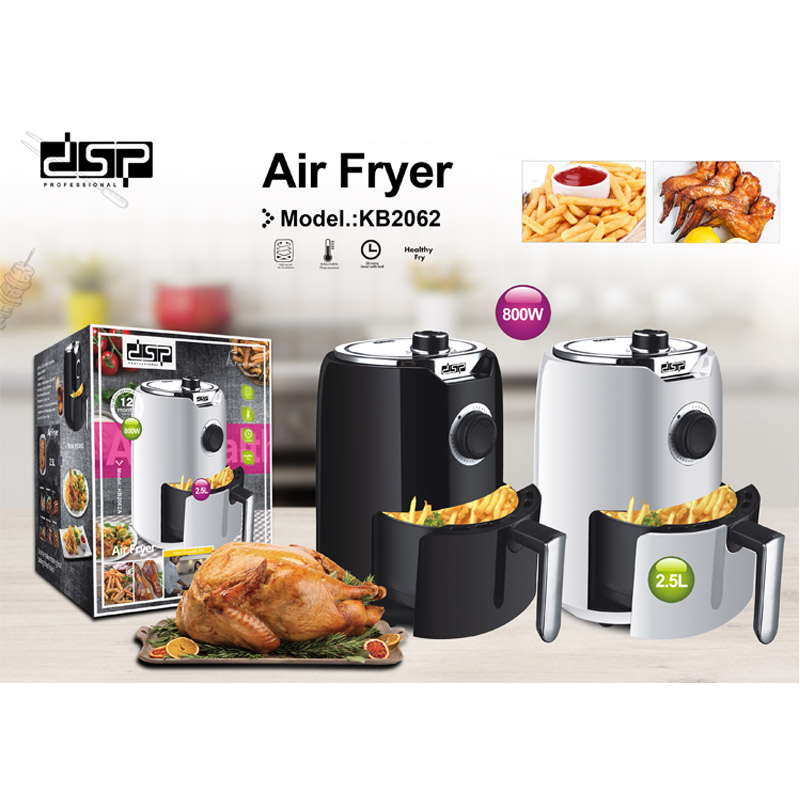 Electric Air Fryer Automatic Deep Fryer Without Oil Air Frying Machine 2.5L Deep Fat Fryer For Home Fries