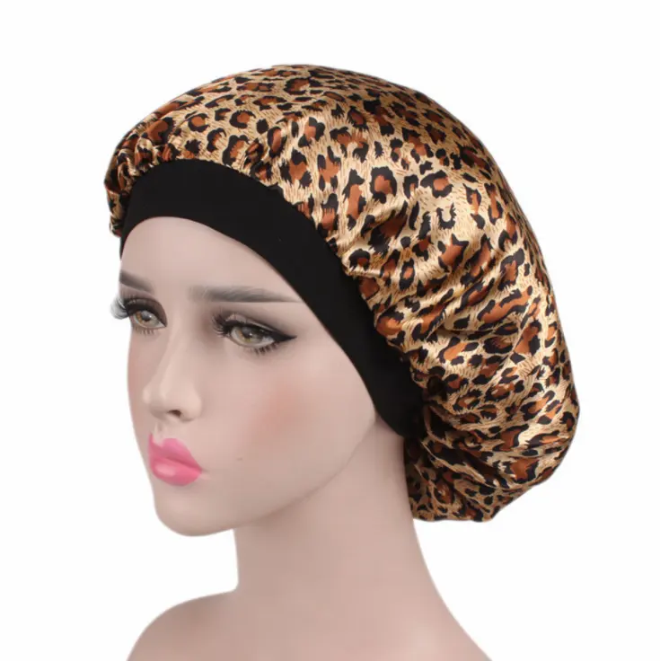Hot Popular Designer Sleeping Silk Satin Bonnet With Custom Logo For Hair Cap