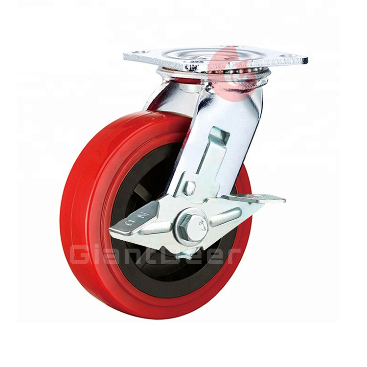 100Mm 125Mm 150Mm 200Mm Plastic Heavy Duty PVC Caster Wheel