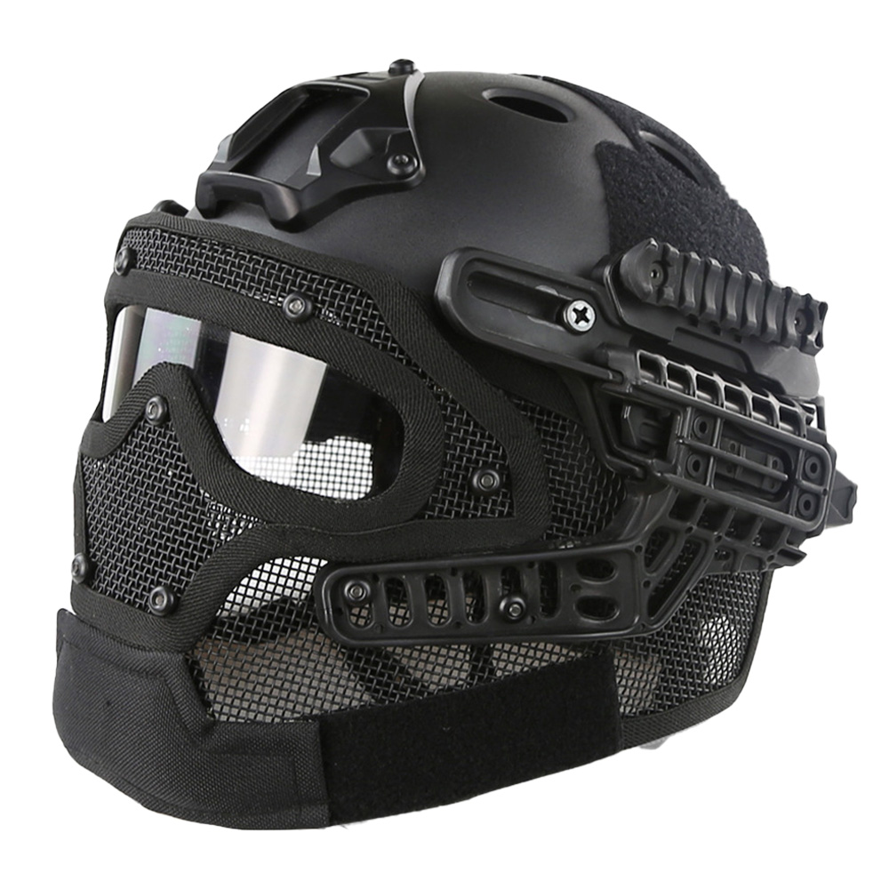 2021 CS field tactical equipment adapter tactical Paintball Game helmet Airsoft Skeleton protective Full Face FAST Helmet