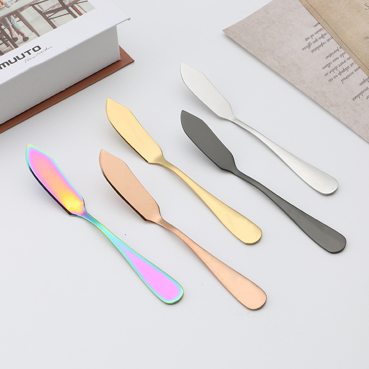 Cheap Price Colorful Stainless Steel Butter Knife Butter Spreader Breakfast Bread Spreading Knife