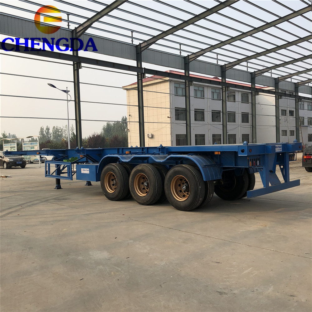 40ft Chassis Shipping Skeleton Flatbed Container Trailer