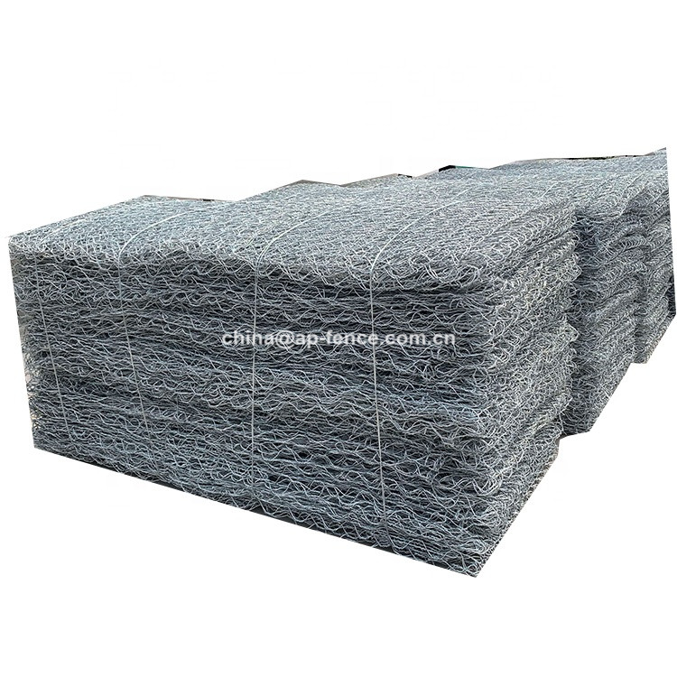 Габионный ящик горячего цинкования, 1x1x2 м, 2,7 мм, 3,0 мм, сетчатая проволока, габионная клетка, каменная корзина, Подпорная Стена