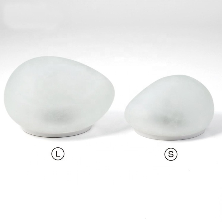 LED glass stone shape ornament lamp watertight Outdoor Garden Stone Light Ornament LED Solar Glass Stone Light