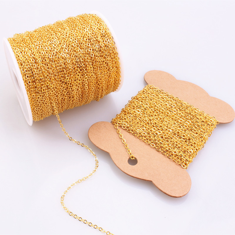 5meters Jewelry Chains Copper Chain For Jewelry Making Findings DIY Handmade Chains Do Not Fade