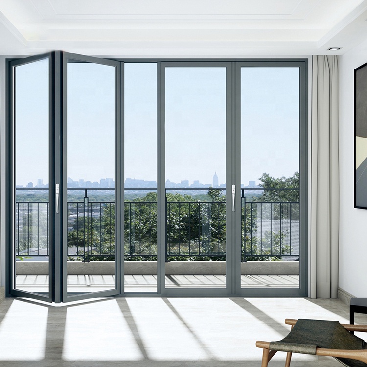 Factory Wholesale Custom High Quality Glass Aluminum Folding Door