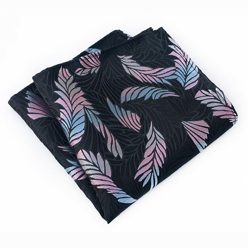 Plaid Dots Floral Pattern Pocket Square Solid Color Handkerchief fof Adult Men Women