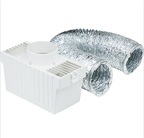 Dryer Lint Trap Kit, Indoor Venting with Supurr-Flex Flexible Metallic Duct