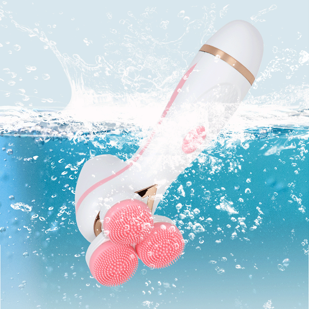 Wholesale 2021 Rechargeable Waterproof Electric Rotating Sonic Silicone Facial Cleansing Brush