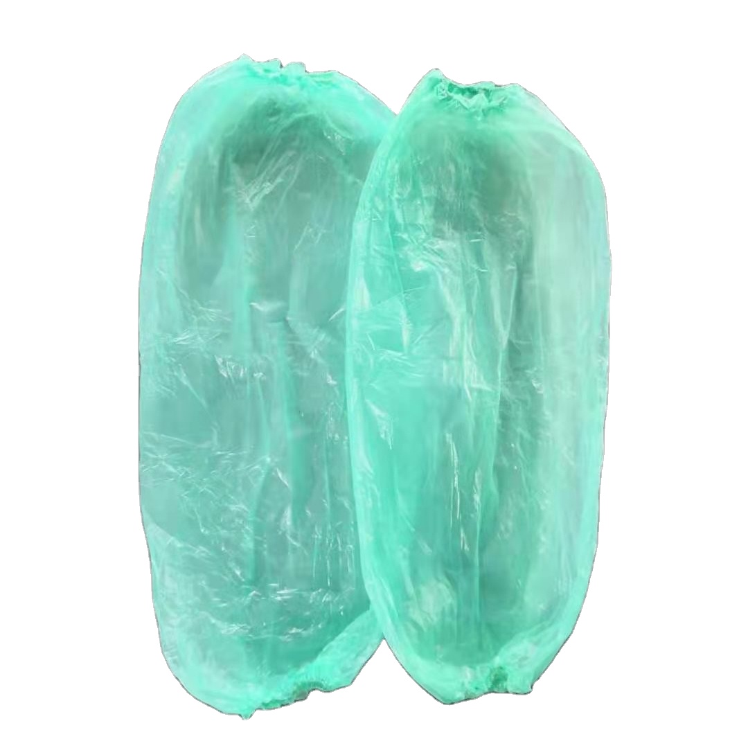 S&J Transparent Pe Cpe Plastic oversleeve disposable plastic arm sleeve cover blue oversleeve for Men Women
