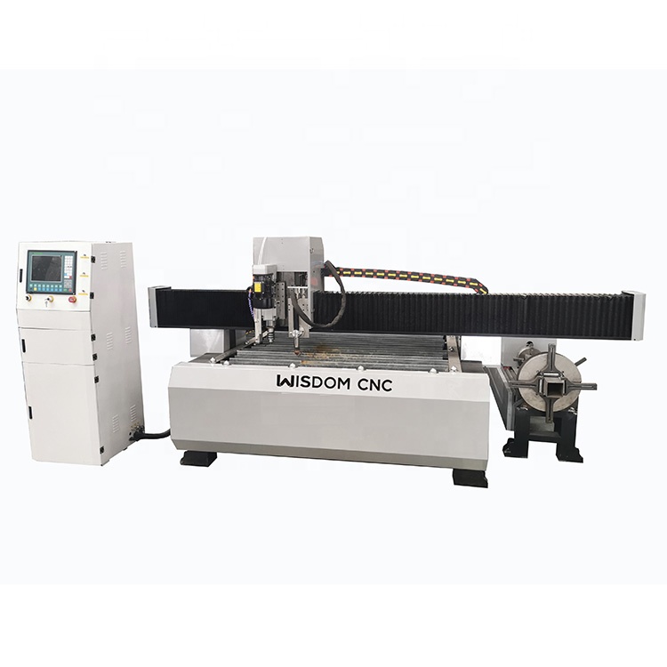 WISDOM CNC 1530 round and square tube metal plasma cutting machine