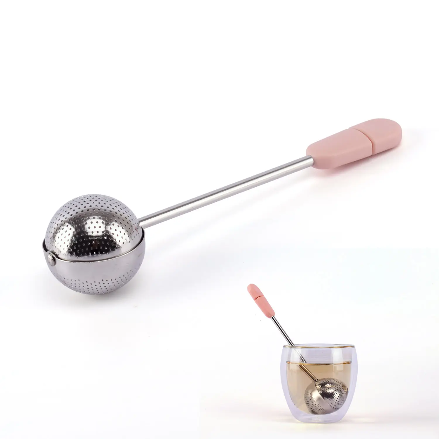 Hot Sale 304 Stainless Steel Loose Leaf Tea Infuser with Twisting Handle