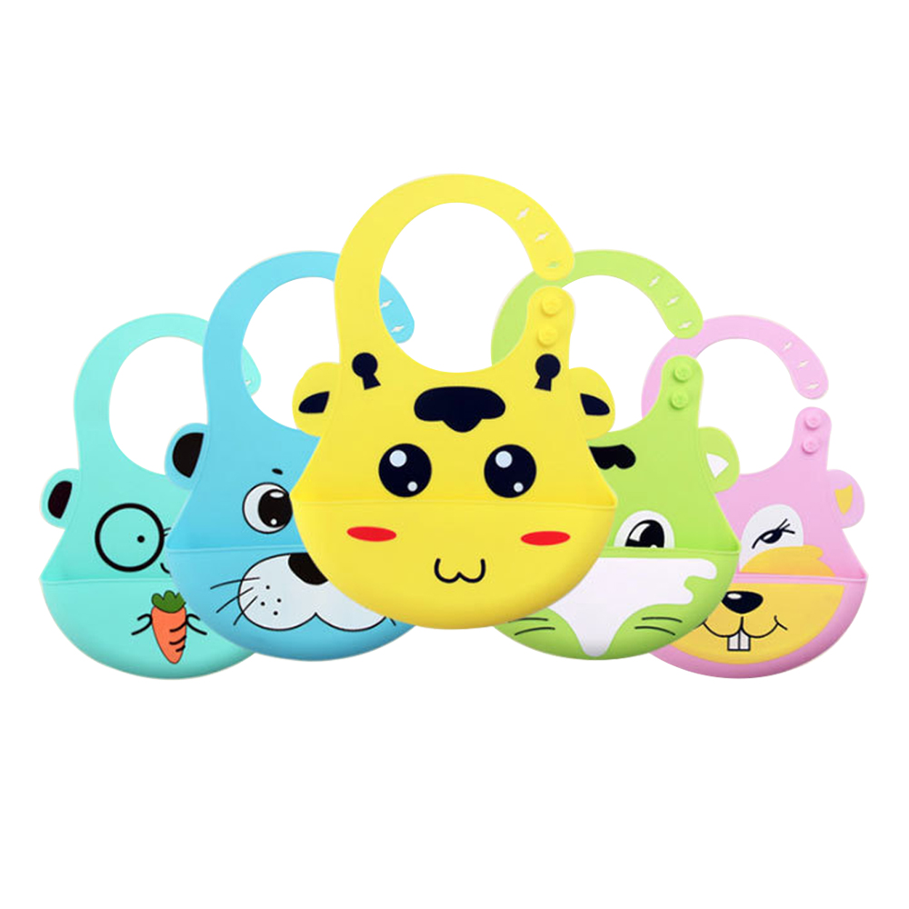 Wholesale Waterproof Soft Silicone Baby Bib With Food Pocke