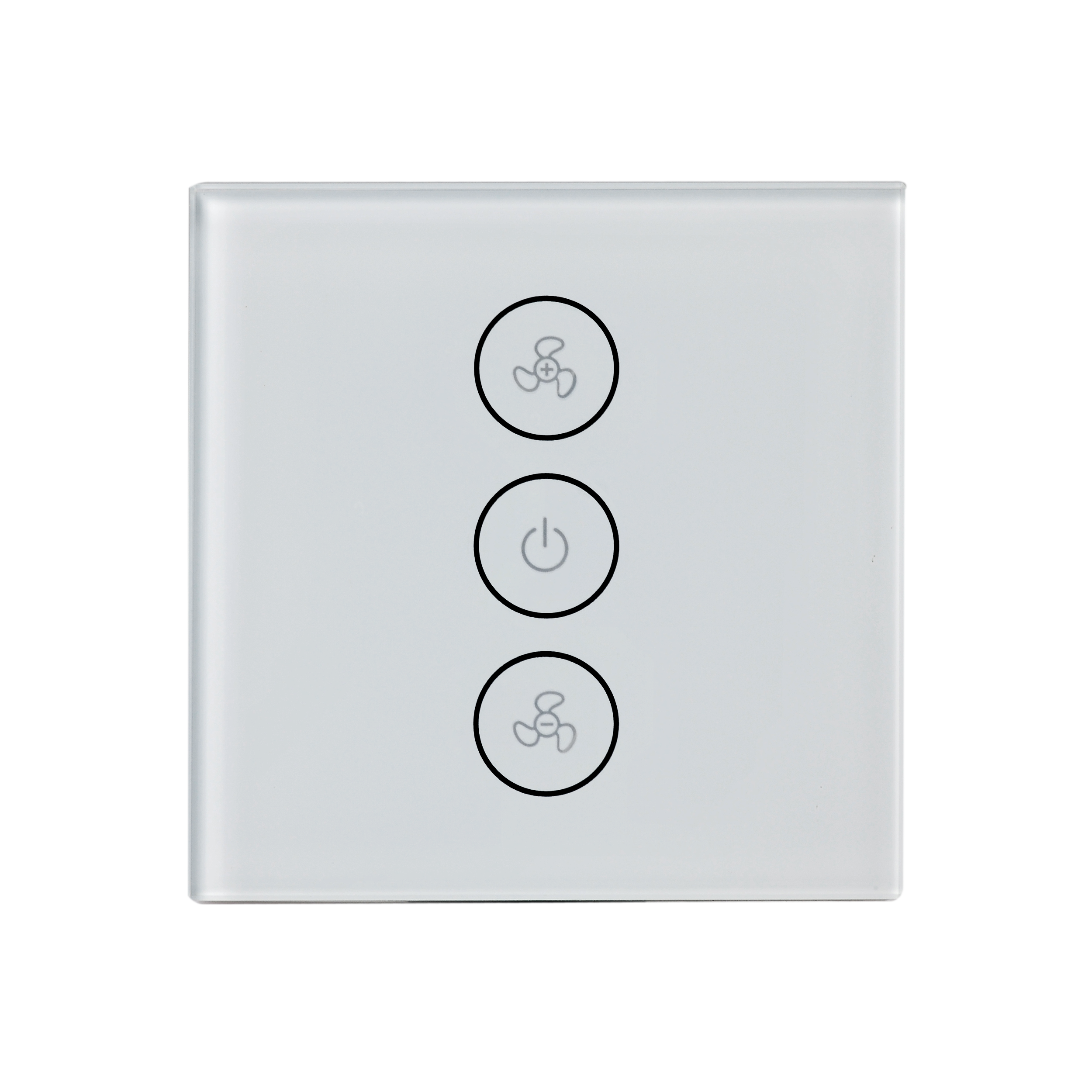 Glass Panel Board Phone APP Controlled Smart Wifi Touch Power Electrical Fan Lighting Dimmable Switch