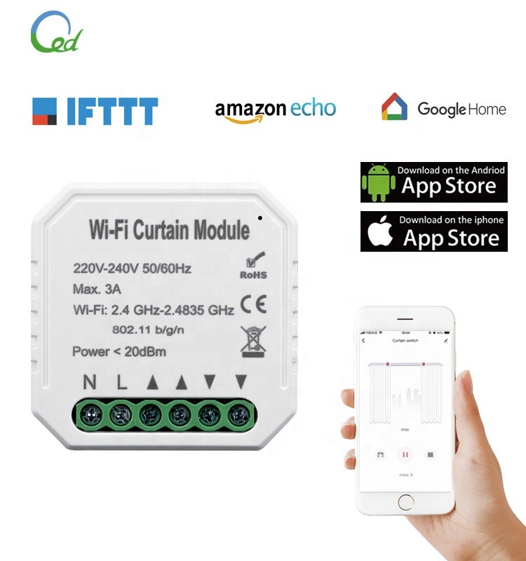 Умный дом, Wi-Fi, Bluetooth, Радиоуправление, электрические переключатели для штор, Беспроводной интеллектуальный роликовый затвор