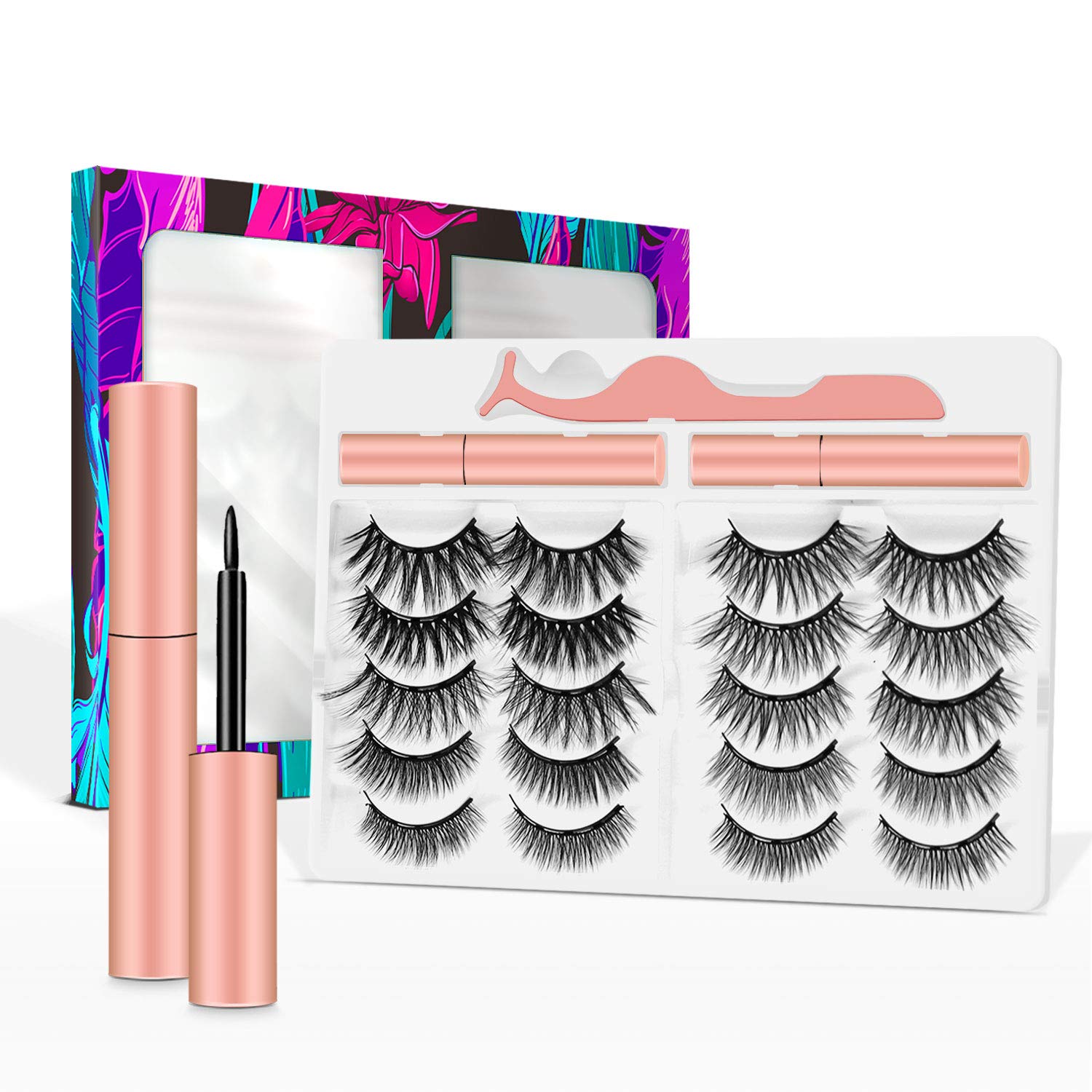 ZZ Beauty 2 seconds to wear Magnetic Lashes Luxury custom 5D false lashes 25mm magnet lashes