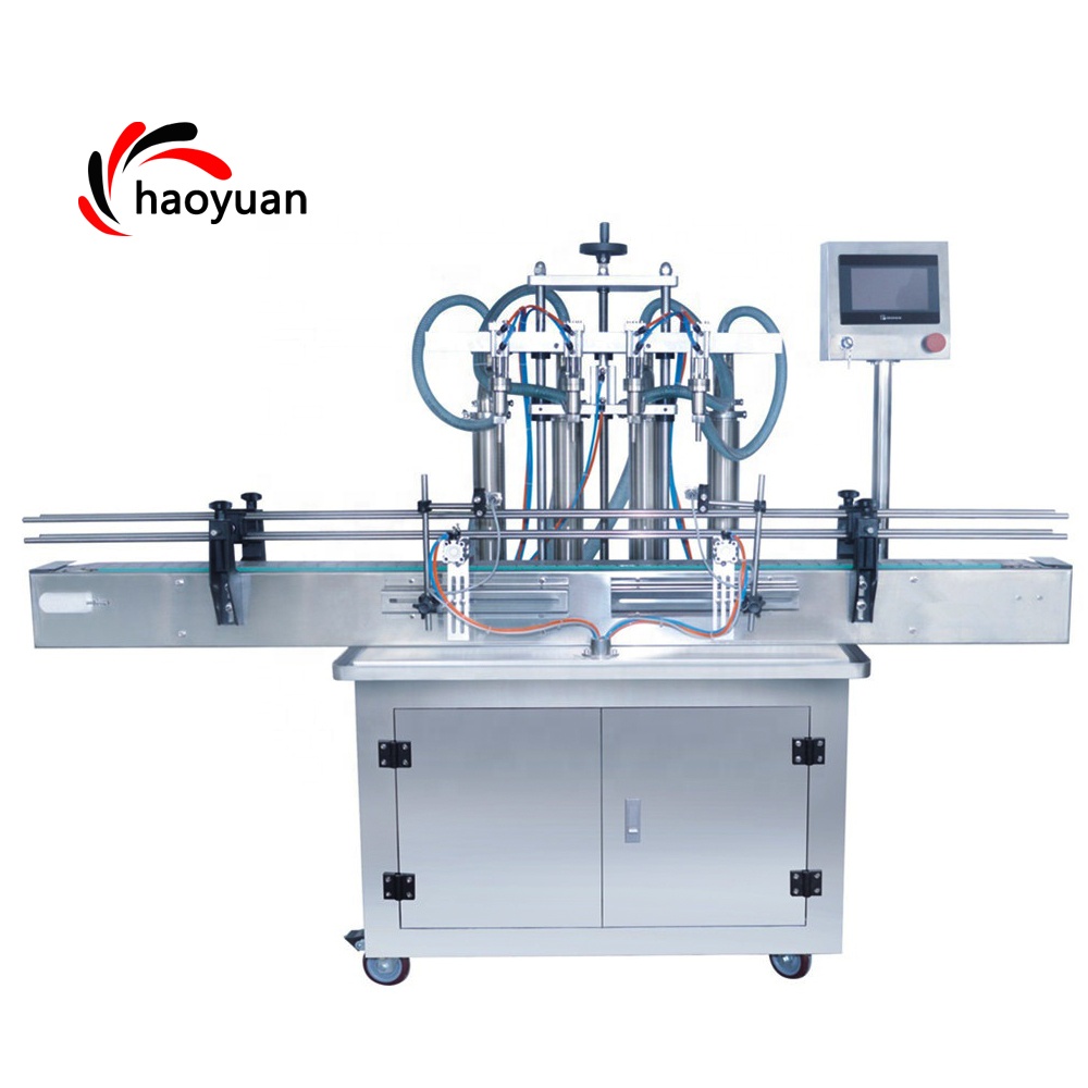 HYGY-4 Haoyuan напитков жидкое стекло мусорные ведра для розлива машина для наполнения пасты