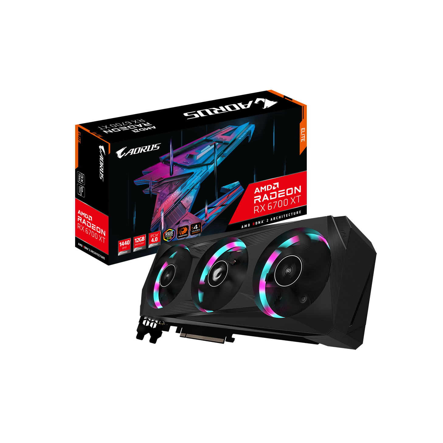 Бывшая в употреблении видеокарта 2022 RX 6700 XT 16G GIGABYTE GPU б/у