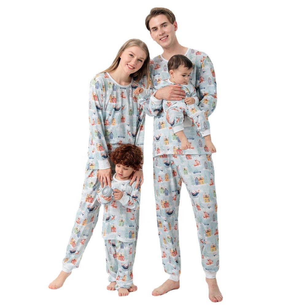 Wholesale 2020 red and green & white striped Christmas Halloween holiday matching family Christmas pajamas