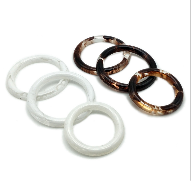 custom made o shape circle round resin plastic loop buckle for bikini